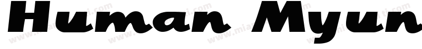 Human Myung Jo字体转换